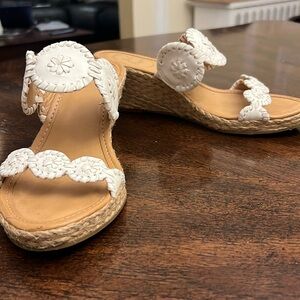 Jack Rogers sandals.  White.  Size  7 medium.